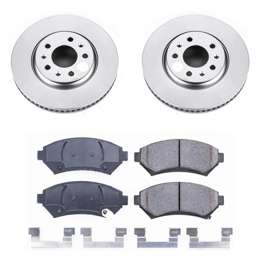 Power Stop CRK2975 Brake Rotor & Coated Ceramic Brake Pads- front For Cadillac Seville 2003-2004 [Model Specific]