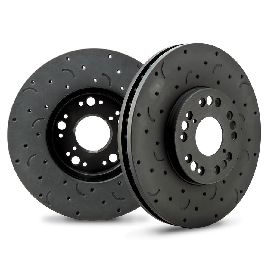 Talon Cross-Drilled and Slotted Vented Rotor, Hawk Performance Brakes, 11.46 in. Diameter, 2.6 in. Height