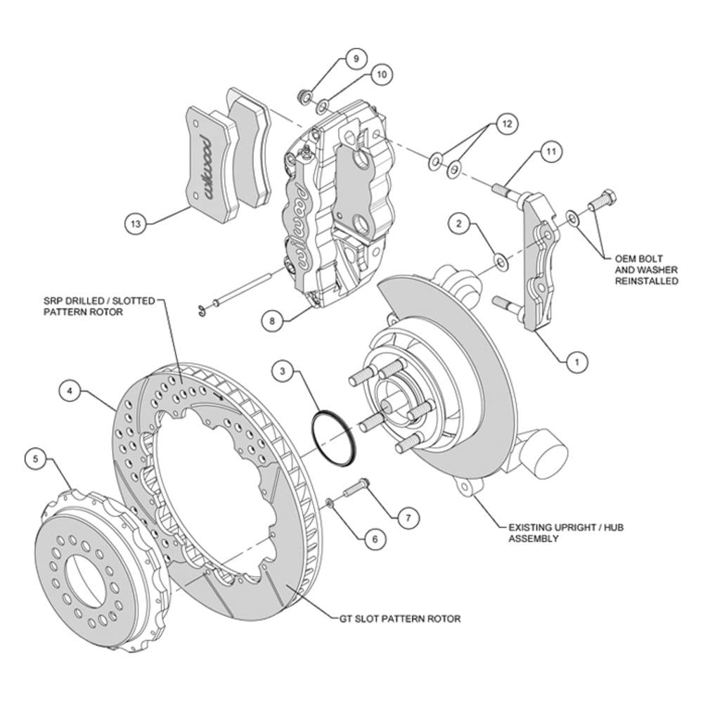 Red AERO4 Rear Kit,14.25"