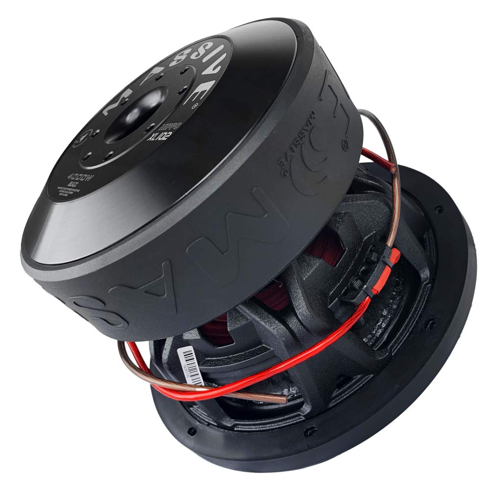 10" Massive Audio Subwoofer 2000W RMS 2 Ohm DVC-HIPPOXL102