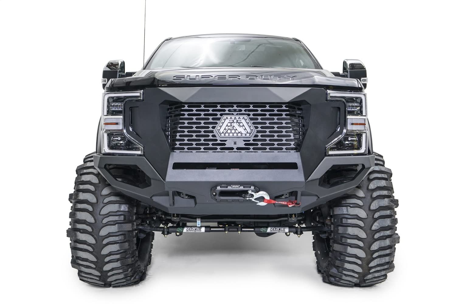 Fab Fours Grumper Full Width HD Raw Front Winch Bumper