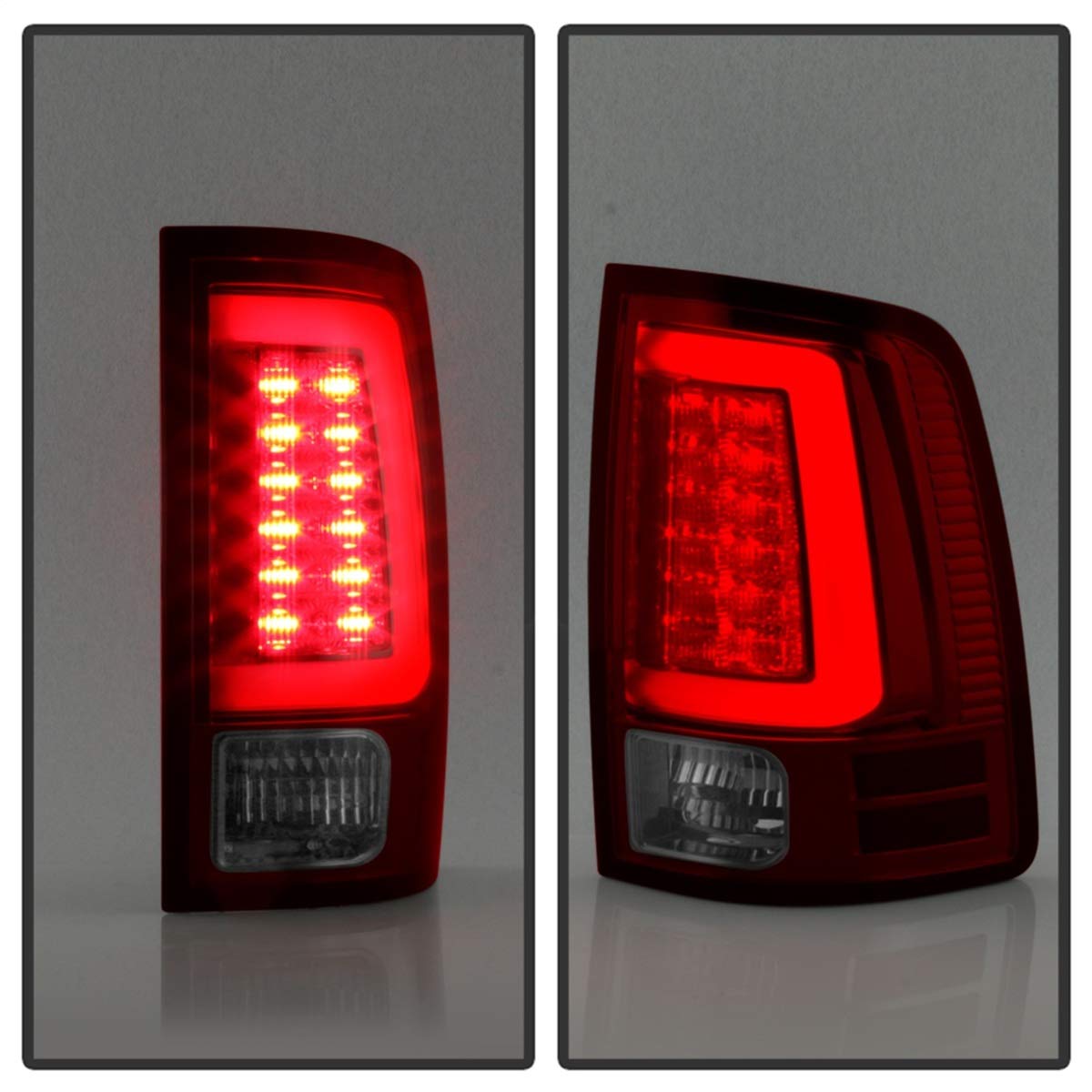 Dodge Ram 1500 13-18 / Ram 2500/3500 13-18 Spyder 5084071 LED Tail Lights - LED Model only (Not Compatible With Incandescent Model) - Red Clear