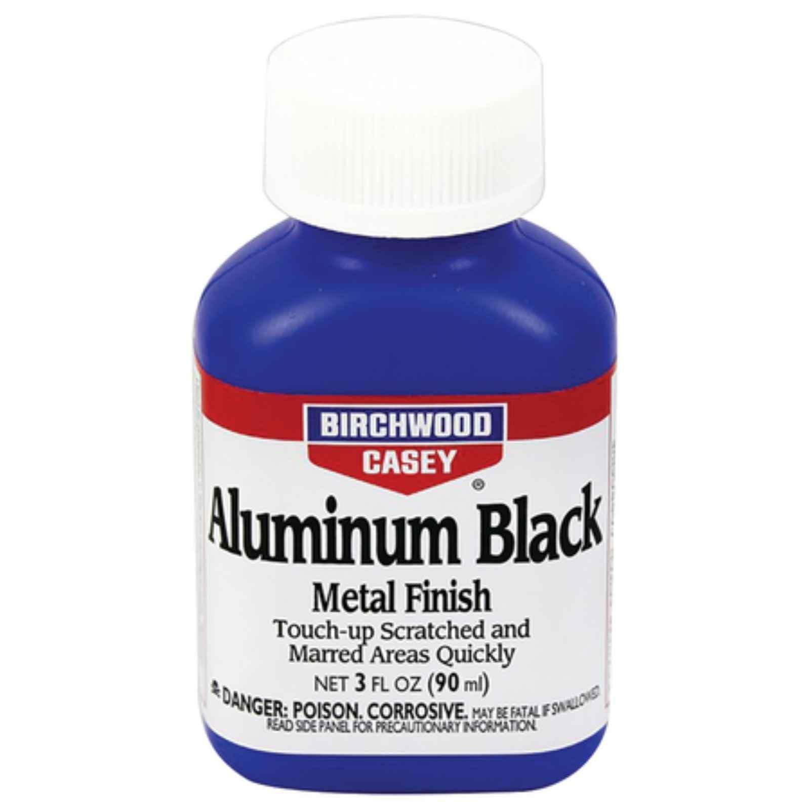 Birchwood Casey Aluminum Black Fast-Drying Fast-Acting Metal Finish for Restoring Scratched and Marred Areas, Gun Cleaning, 3 OUNCE BULK EACH