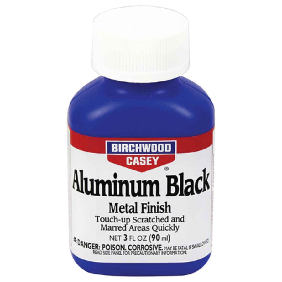 Birchwood Casey Aluminum Black Fast-Drying Fast-Acting Metal Finish for Restoring Scratched and Marred Areas, Gun Cleaning, 3 OUNCE BULK EACH