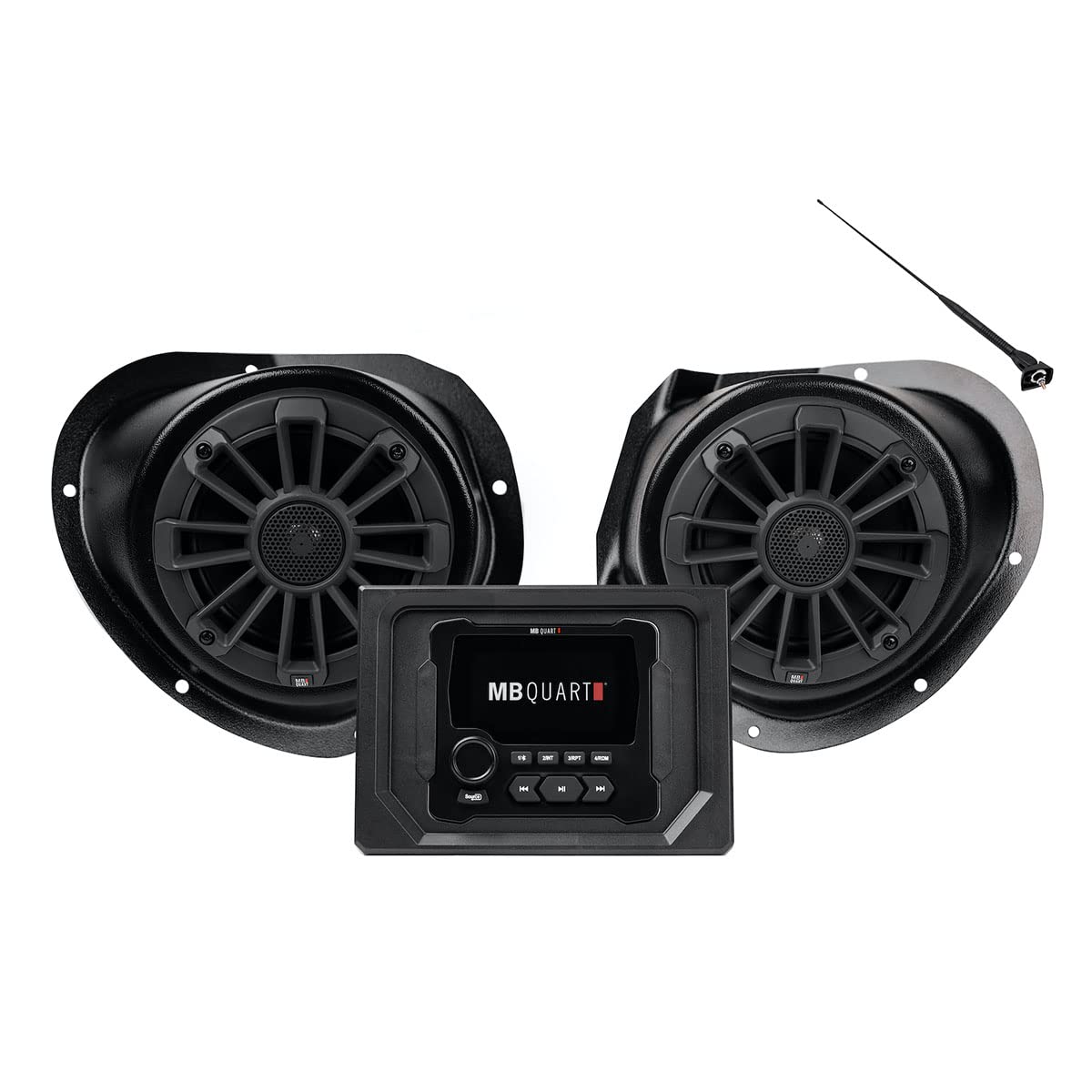 MB Quart Stage 2 Audio System with Polaris General Compatible, Designed for Ride Command, Two Speaker 160 Watt, UTV, Tuned Audio Package