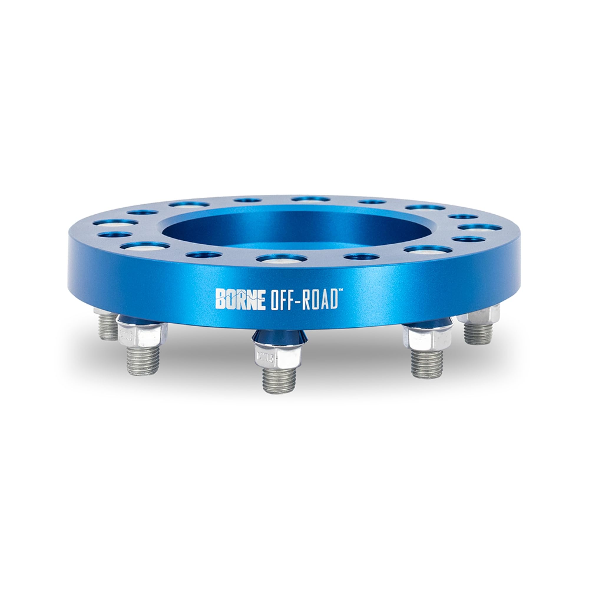 Off-Road Borne Wheel Spacers, 8x180, 124.1 Center Bore, M14x1.5, 25mm, Blue