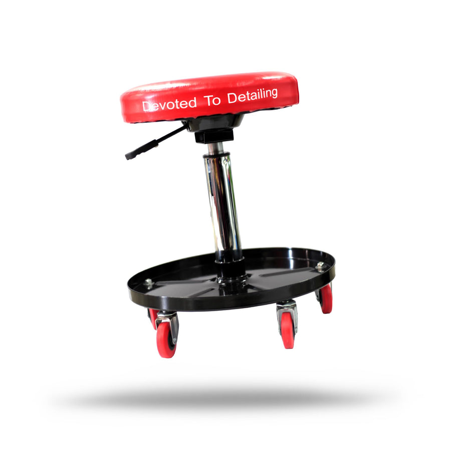 Maxshine Adjustable Universal Mechanic Rolling Creeper Seat | Pneumatic Height-Adjustable Detailer Chair with 360° Swivel Casters & Tool Tray | Creeper Stool for Car Detailing, Garage & Shop