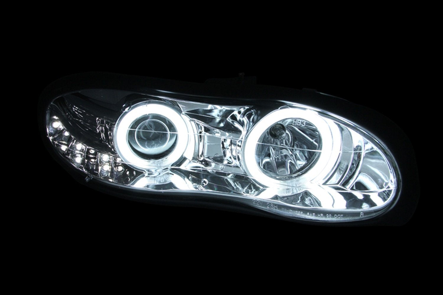 Chevrolet Camaro Anzo USA 121159 Projector Halo/Chrome Clear with Amber Reflectors Headlight Assembly - (Sold in Pairs)