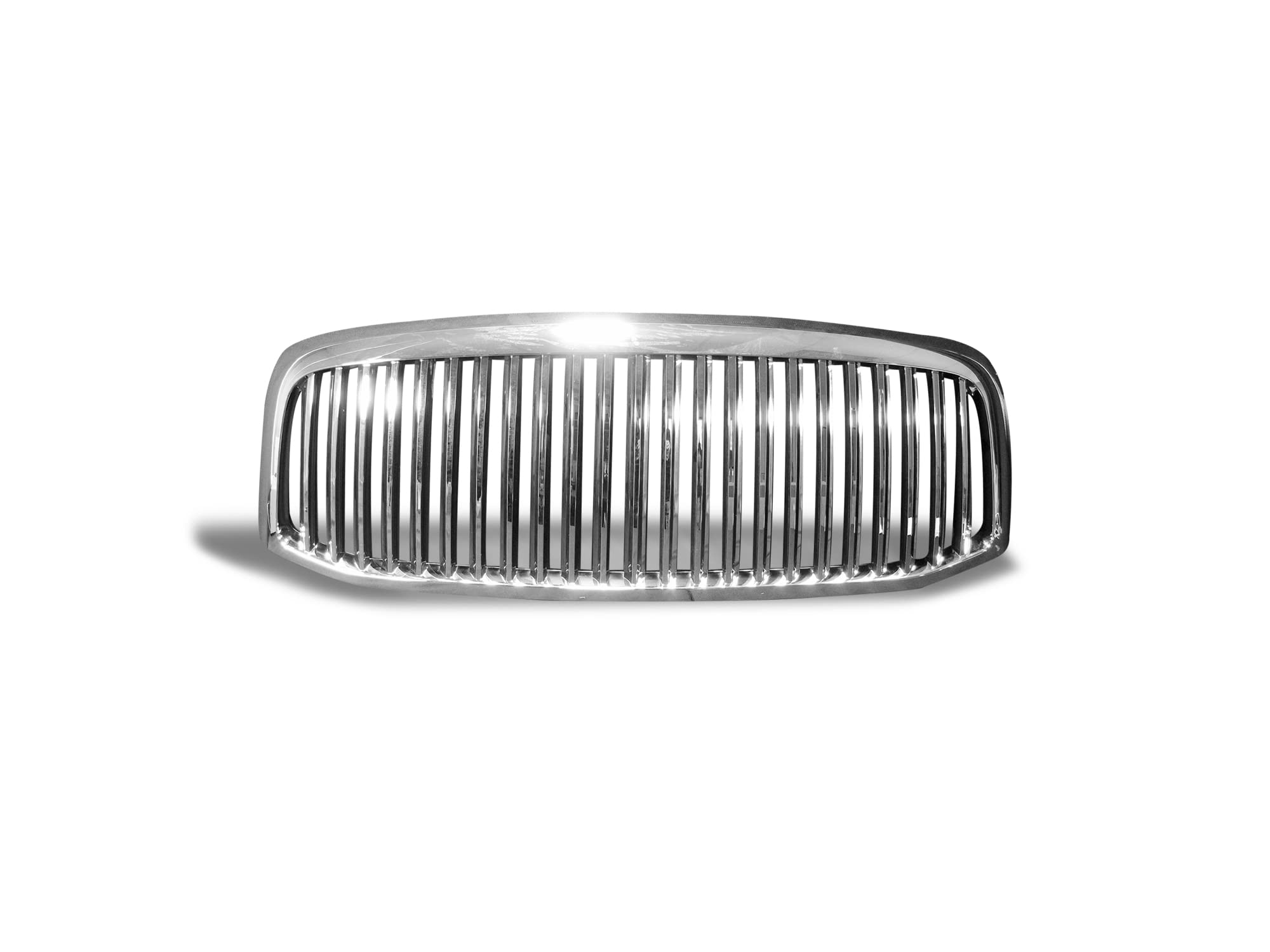 Vertical Front Hood Grille Armordillo USA - Chrome Fits 2006-2008 Dodge Ram 1500
