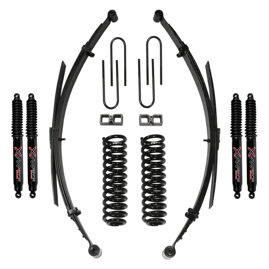 Skyjacker Suspension Lift Kit 179PKS-B w/Shock Black MAX Shocks 9 in. Lift Incl. Front/Rear Springs Rear U Bolt Kit 2 in. Rear Blocks