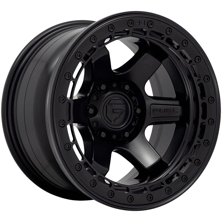 D122 Fuel Block Beadlock 17x9 5x5" -15mm Matte Black Wheel Rim 17" Inch