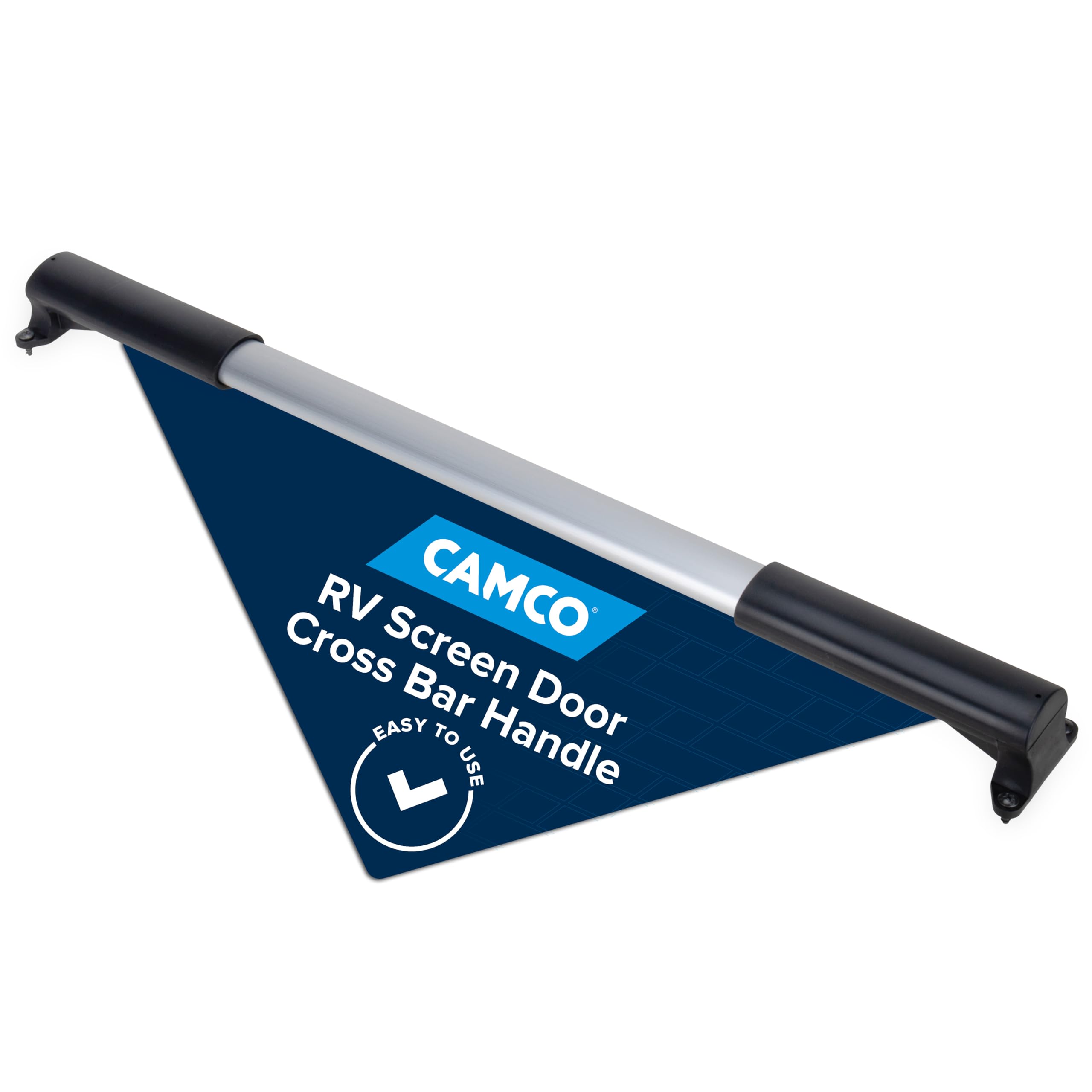 Camco Screen Door Cross Bar Camper/RV - Protects The Door & Allows for Easier Exit from Travel Trailer - Adjusts from 21-5/8-Inches to 28-5/8-Inches (42183)