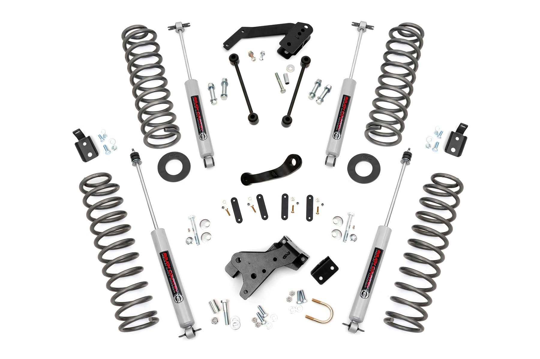 4" Lift Kit Rough Country for 2007-2018 Jeep Wrangler JK 2-Door - 68230
