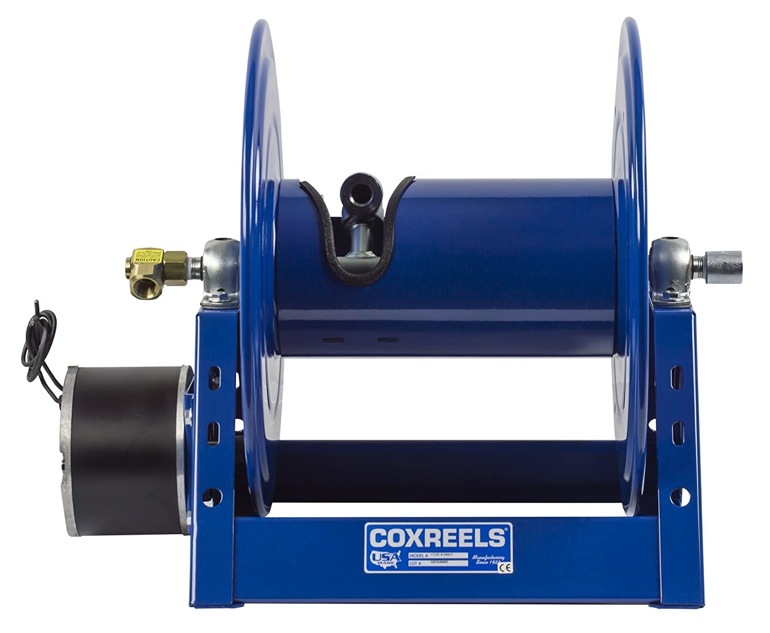 Competitor Series Coxreels 1125-4-200-E Motorized Reel - 1/2" Hose ID - 200' Length - For Air Compressor, Garden and Pressure Washer Hoses Professional Grade (Hose Not Included) Made in USA