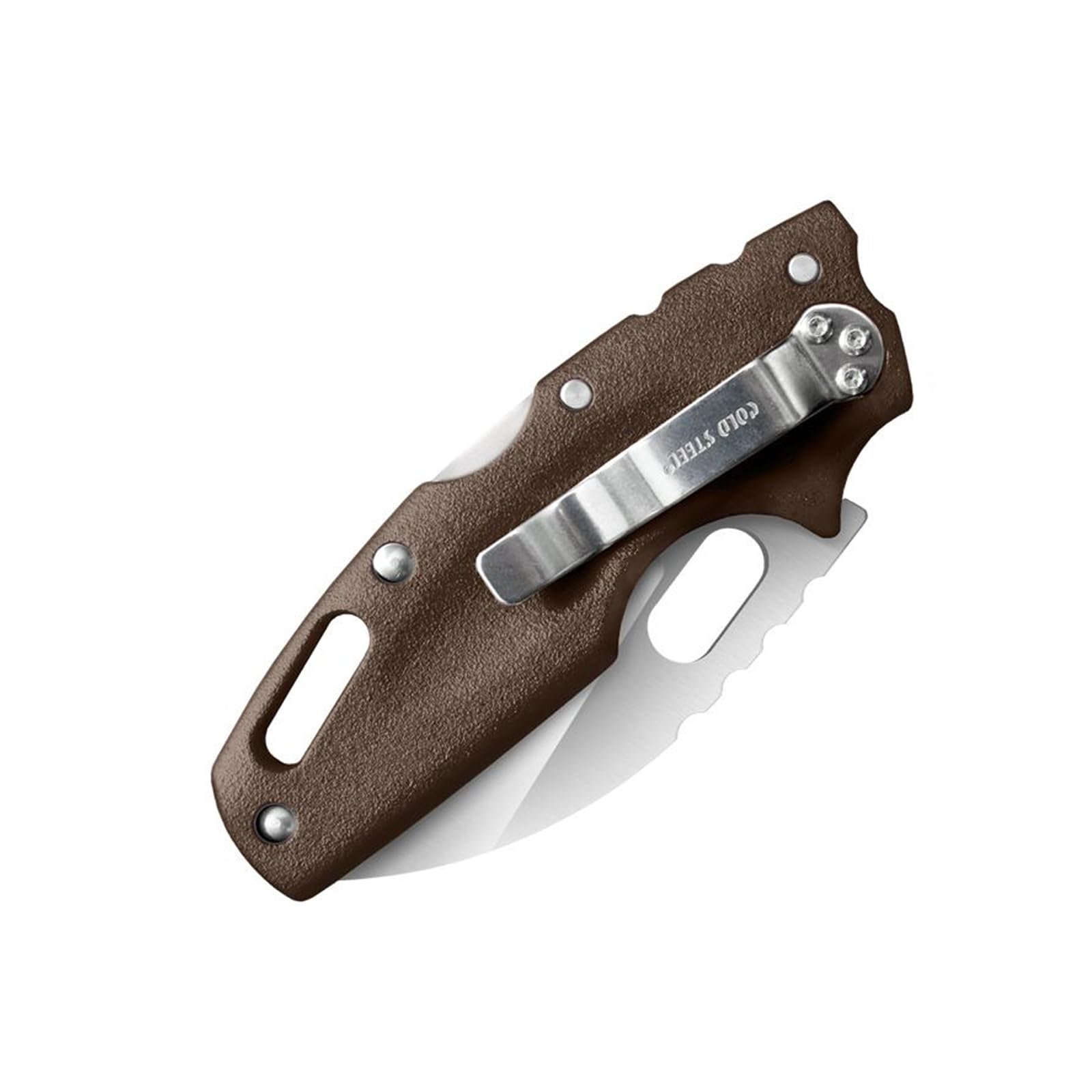 Tuff Lite Cold Steel 2.5" AUS8A Sheepsfoot Razor-Sharp Plain Blade 3.5" Griv-Ex FDE Handle Pocket Folding Knife, Boxed