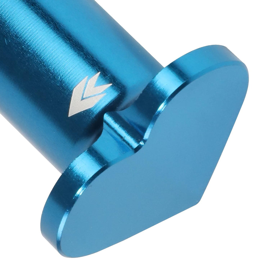 NRG Innovations 6061 Aluminum NRG-DB-H003BL Heart E-Brake Drift Button, Hand Brake Lever Button Compatible with Honda Civic/CRX/Del Sol, Blue