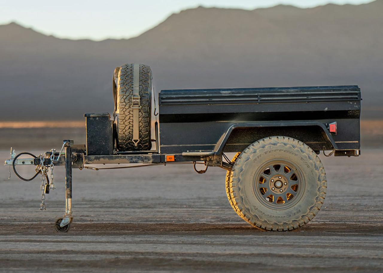 Off Road Trailer - Overland Vehicle Systems Military Style with Full Articulating Suspension 5x5 Bolt Pattern w/Tires, Wheels and Brake Controller