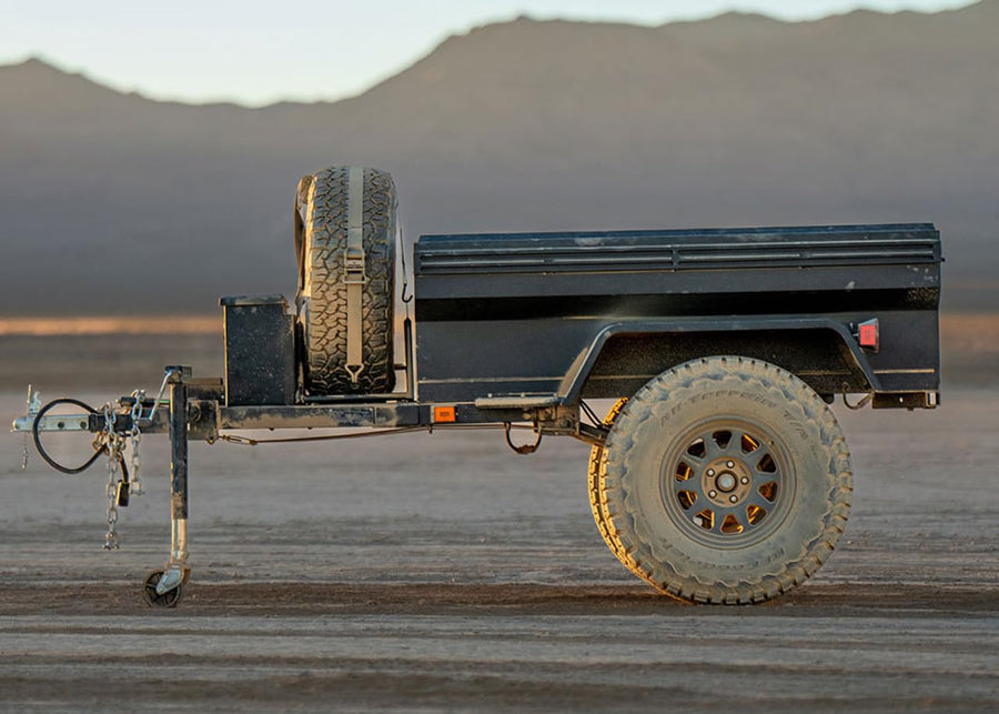 Off Road Trailer - Overland Vehicle Systems Military Style with Full Articulating Suspension 5x5 Bolt Pattern w/Tires, Wheels and Brake Controller