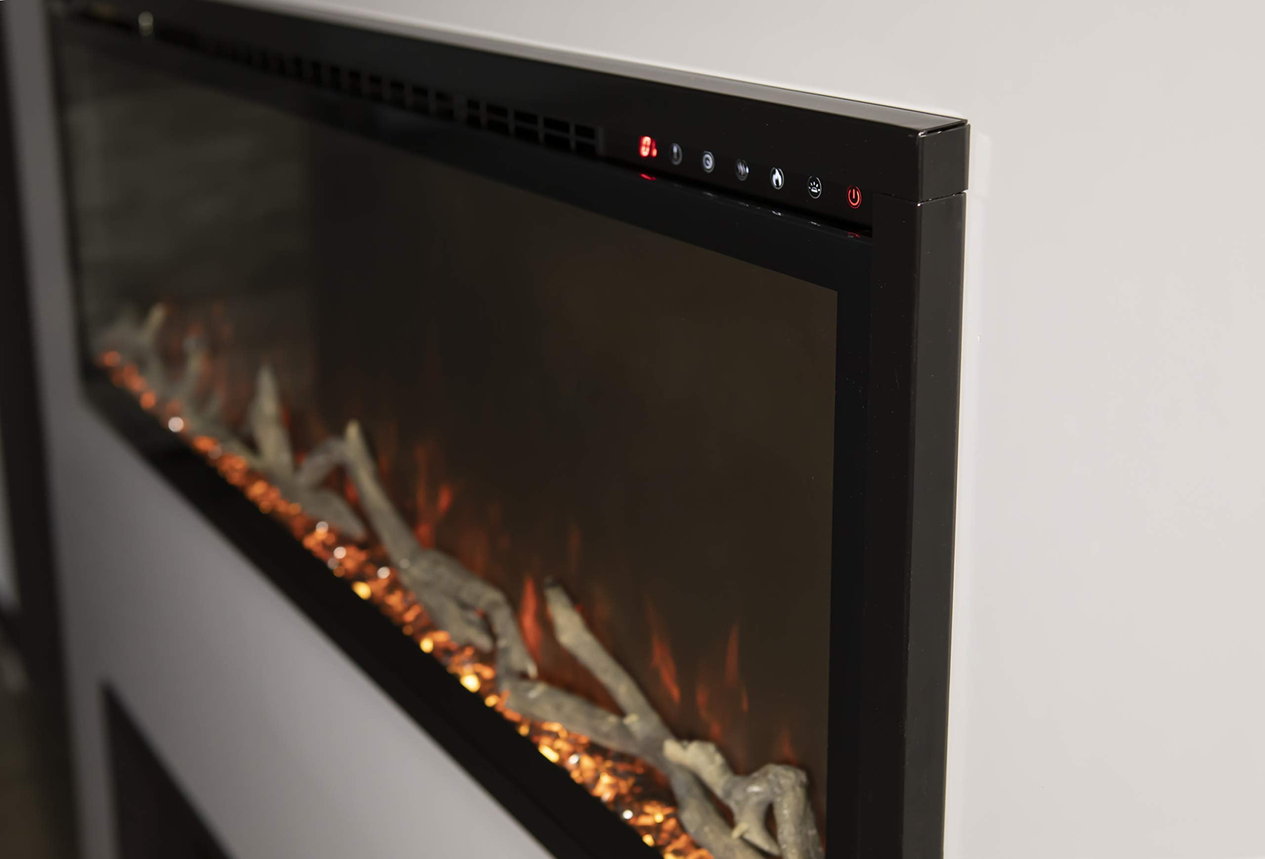 Spectrum Slimline Modern Flames Reliable Electric Fireplace | Customizable Hybrid-FX Flame LED Light Ambience | Remote Controlled | 100 Inch