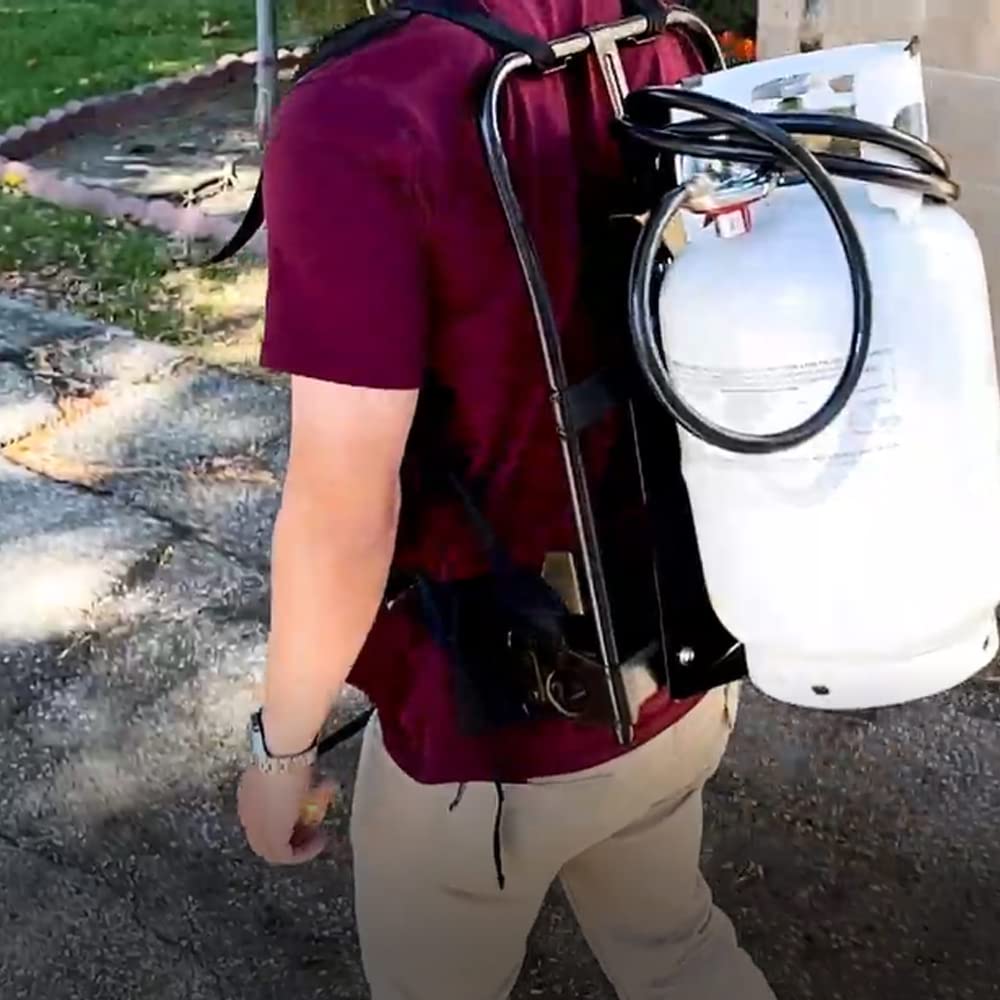 Flame King Alice Frame Propane Tank Backpack Carrier for 10LB Cylinder and Weed Torch