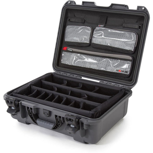 Nanuk 930 Large Series Lightweight NK-7 Resin Waterproof Hard Case with Lid Organizer and Padded Dividers, Graphite