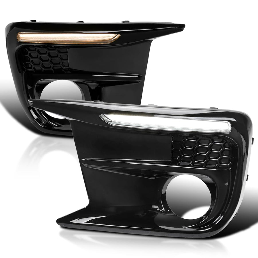Switchback LED DRL Sequential Fog Lights Bezel Spec-D Tuning Compatible with 2018-2021 Subaru WRX STI