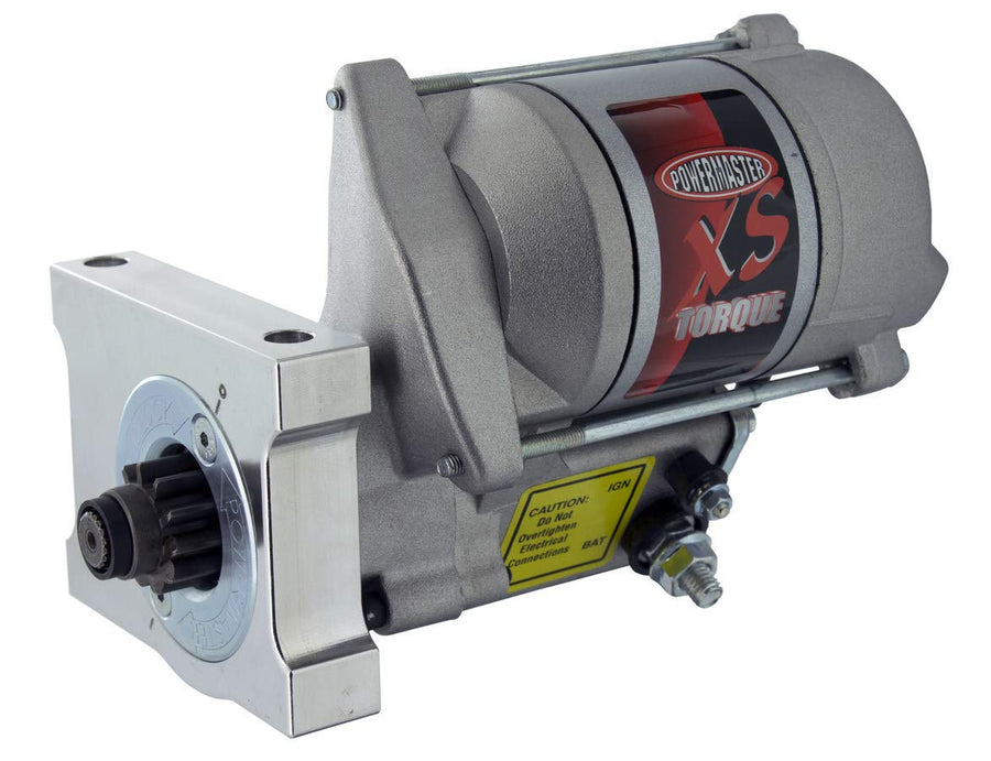 POWERMASTER Starter, 4.4:1 Gear Reduction, XS Torque, Natural, 168 Tooth Flywheel, Straight Bolt, GM V8, Each