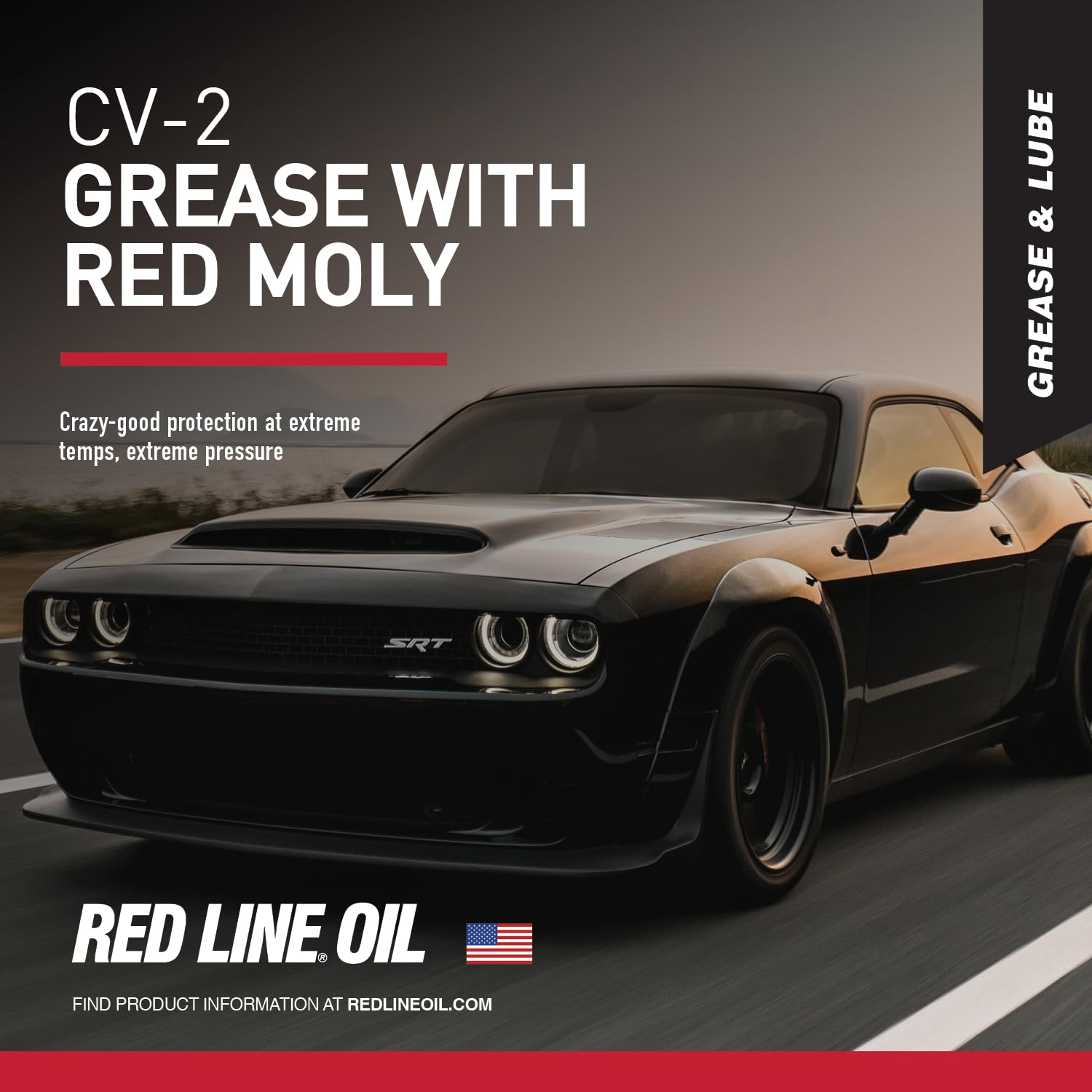 Red Line High Performance 80401 CV-2 Synthetic Grease Cartridge with Red Moly - 14 Ounce Jar