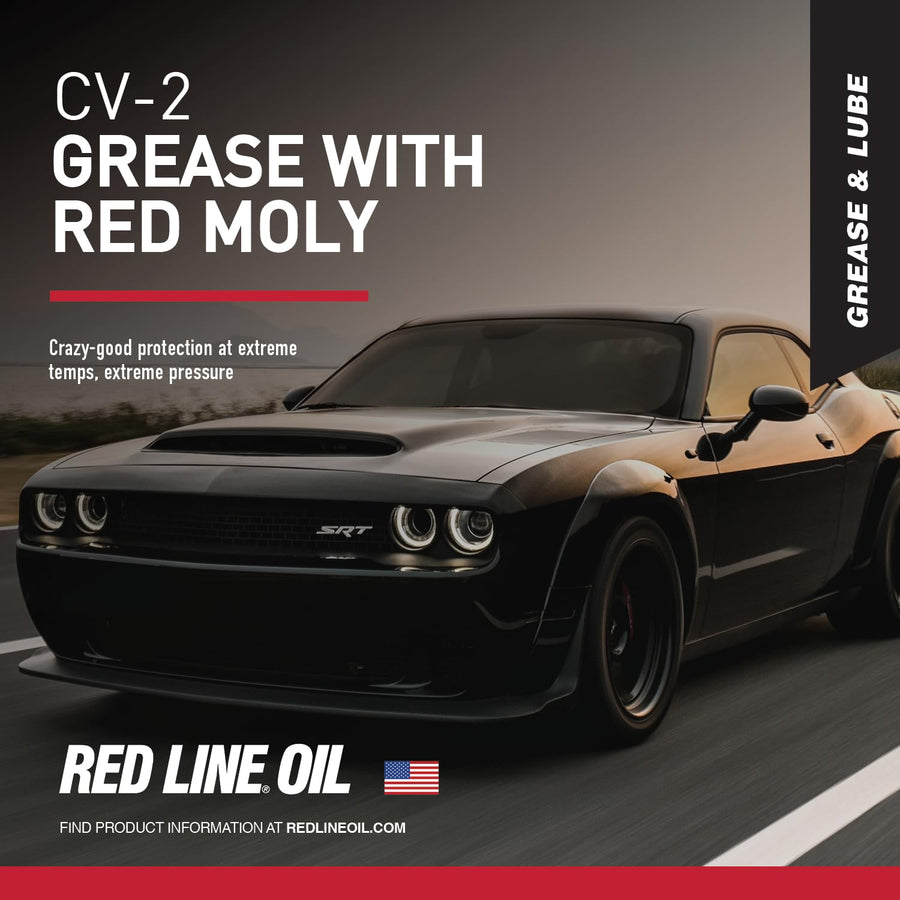 Red Line High Performance 80401 CV-2 Synthetic Grease Cartridge with Red Moly - 14 Ounce Jar