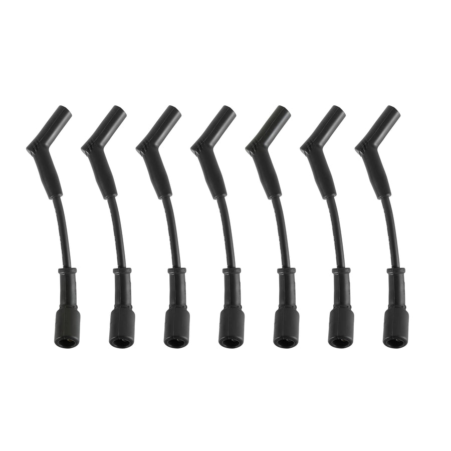 Spark Plug Wire Set Holley EFI 561-100 - Black with Black 45 degree boots