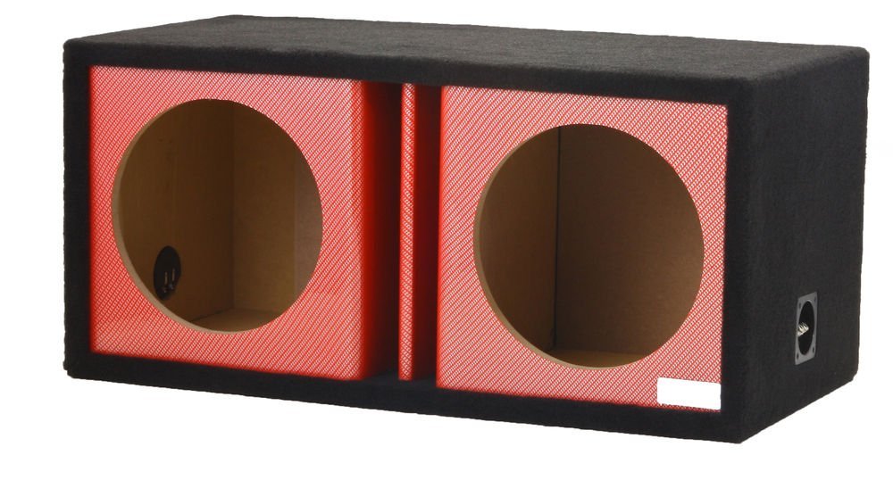 Dual vented ATREND 12" carbon fiber red