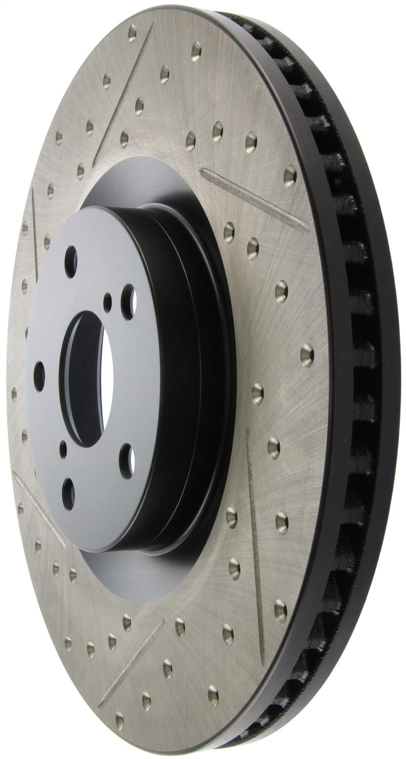 Front Right StopTech 127.44185R Drilled and Slotted Automotive Replacement Disc Brake Rotor Fits Select Lexus GS200t/GS300/GS350/Is Turbo/IS200t/RC300/RC350
