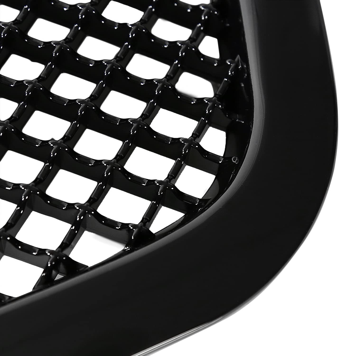 Black Mesh Honeycomb Style Spec-D Tuning Front Hood Grille Compatible with 2005-2010 Chrysler 300/300C