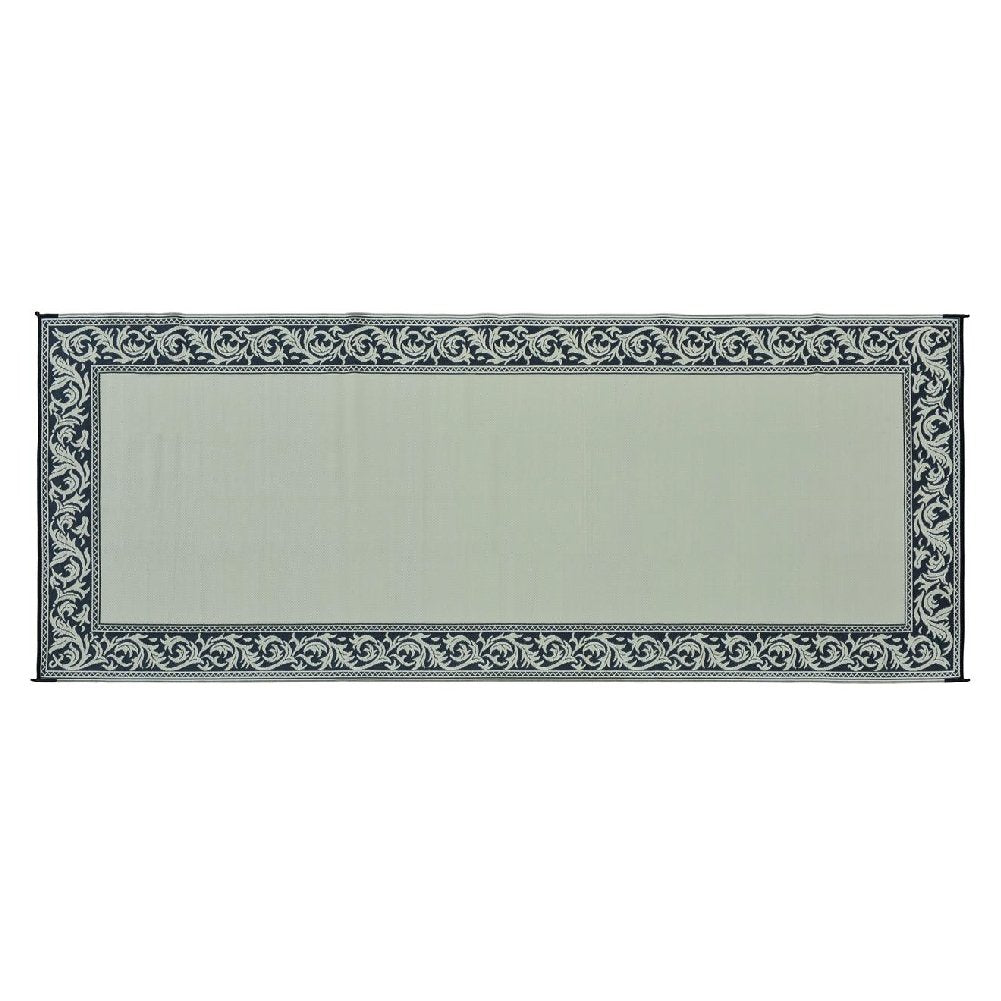 Ming's Mark RC1 Stylish Camping Reversible Classical Patio Mat - 8' x 20', Black/Beige Stylish Camping