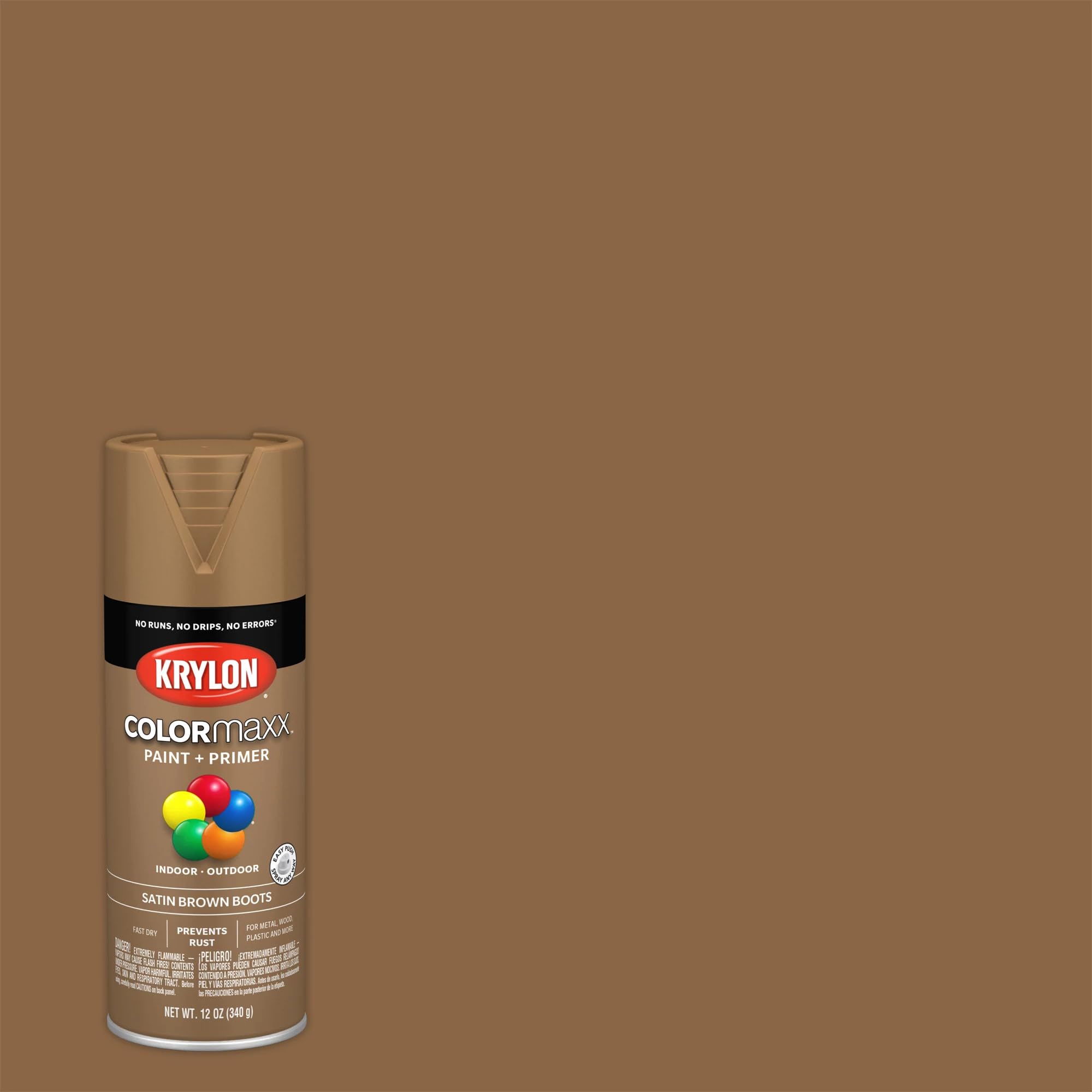 Krylon K05559007 Spray-Paints Colormaxx, Aerosol, Brown Boots 12 Ounce (Pack of 1)