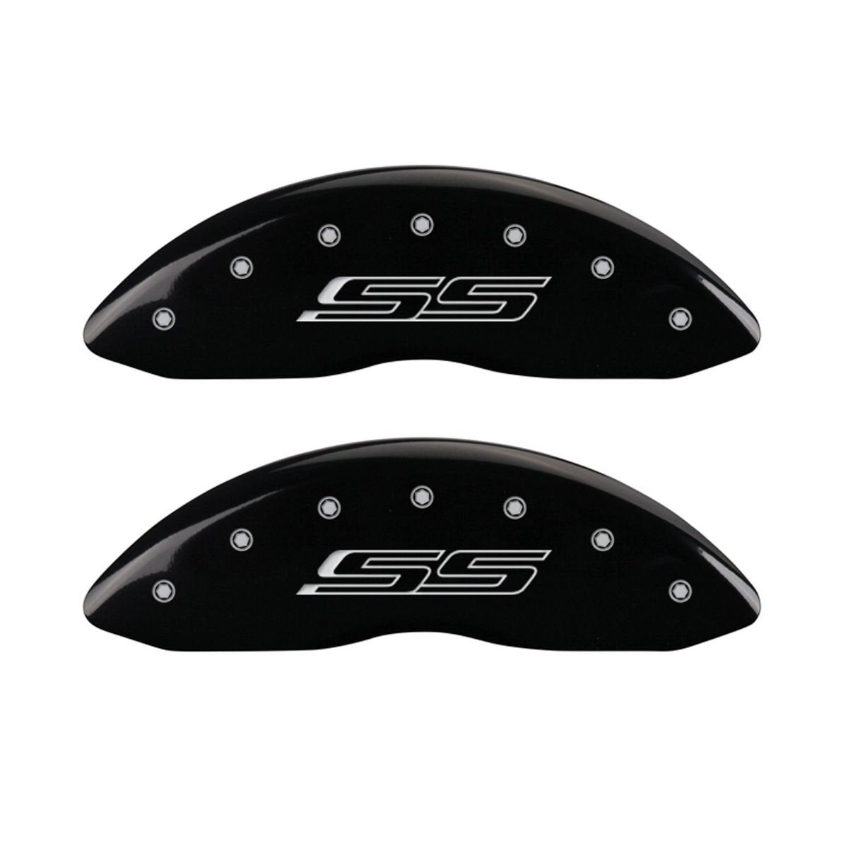 MGP Caliper Covers Generation 5 & Camaro Black 14036SSS5BK - Engraved Front & Rear44; Set of 4