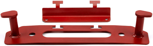 WARN Winch Accessory 102300: Hook Stay and Fairlead Backing Plate with License Plate Mounting Bracket for Jeep Gladiator JT & Wrangler JL, Red
