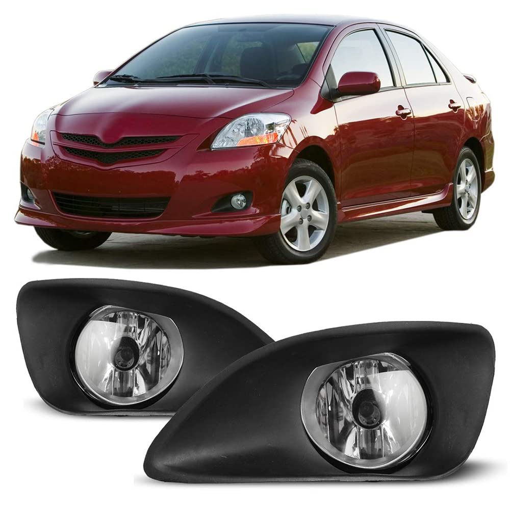 OEM Series Winjet for [2007 2008 2009 2010 2011 2012 Toyota Yaris Sedan] Driving Fog Lights + Switch + Wiring Kit