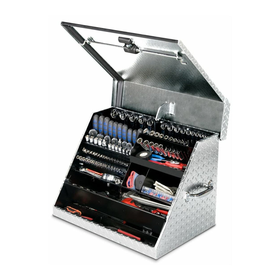 26" x 18" Heavy Duty Steel Toolbox Montezuma (aluminum, brite)