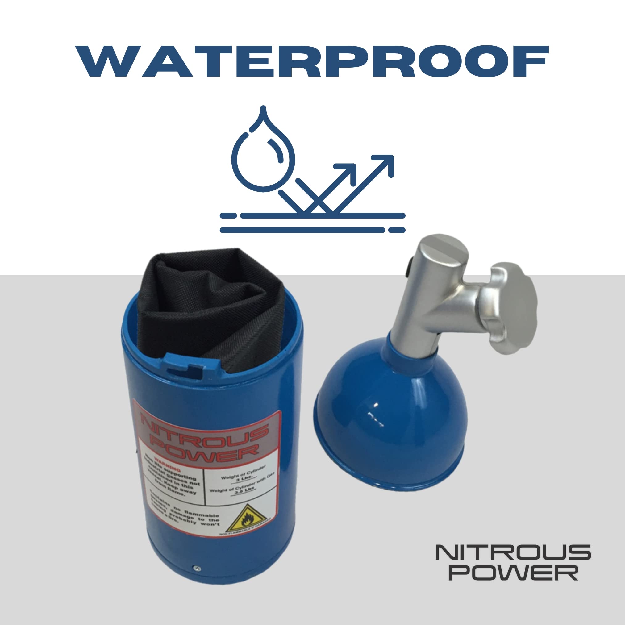 Blue Nitrous Power Storage Container and Tool Roll