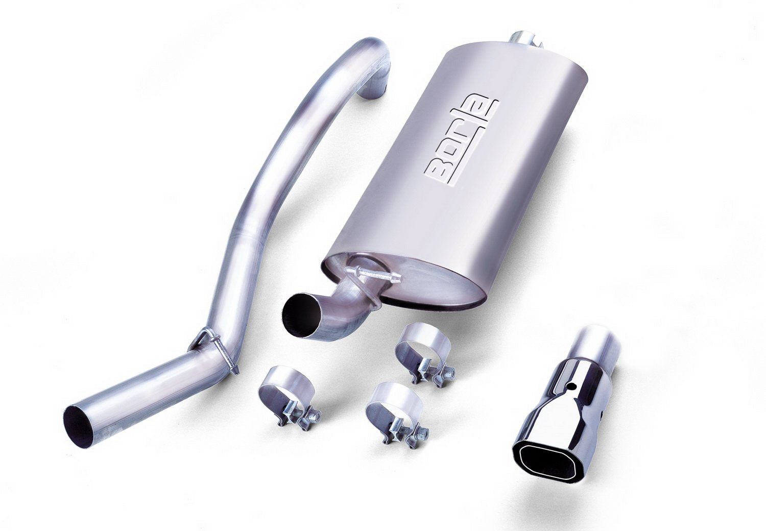 Cat-Back BORLA Performance Exhaust System for 1997-1999 Jeep Wrangler TJ 2.5L 4 Cyl./ 4.0L 6 Cyl. Automatic/Manual Transmission 2 & 4 Wheel Drive 2 Door WITHOUT Hitch