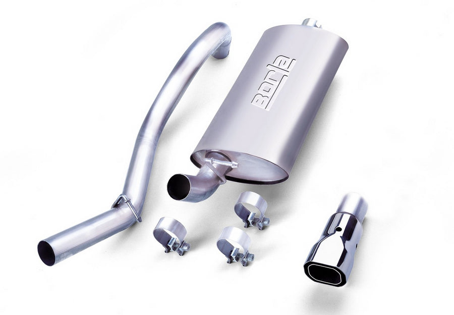 Cat-Back BORLA Performance Exhaust System for 1997-1999 Jeep Wrangler TJ 2.5L 4 Cyl./ 4.0L 6 Cyl. Automatic/Manual Transmission 2 & 4 Wheel Drive 2 Door WITHOUT Hitch