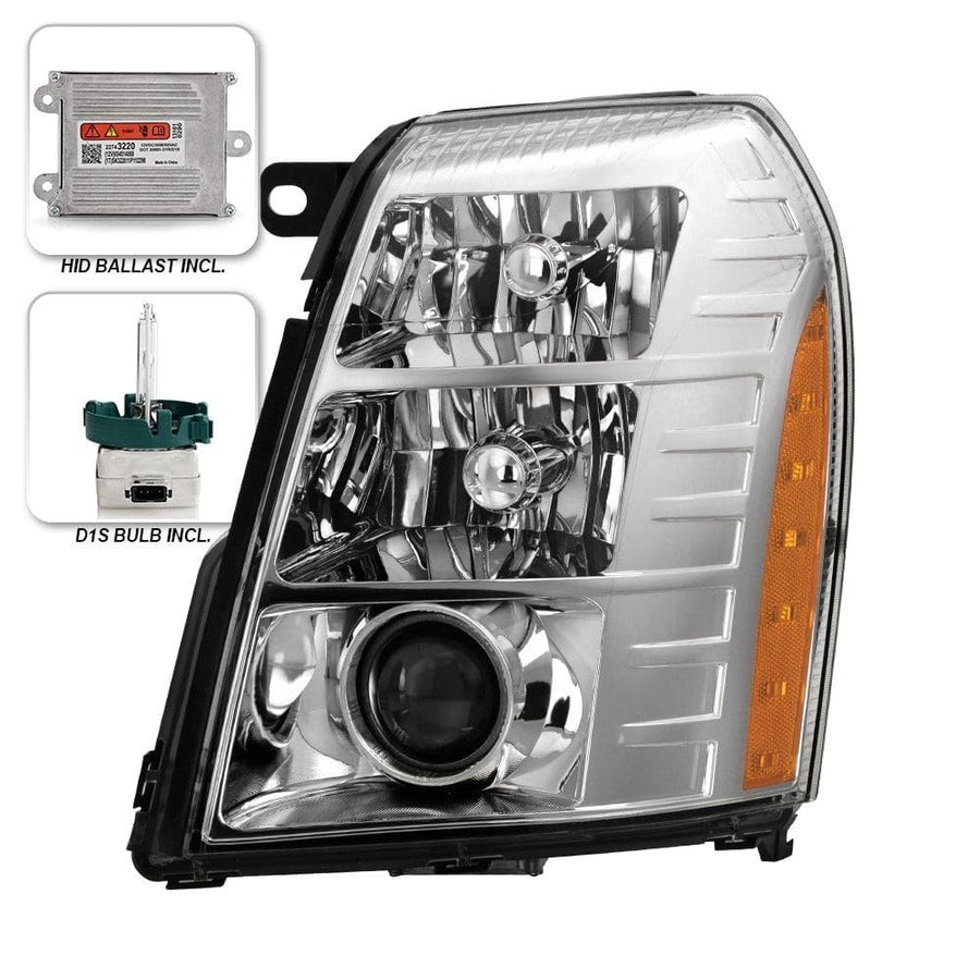 Cadillac Escalade & EVS Spyder (OE) 07-14 / Escalade EXT 07-13 w/HID Ballast & Bulbs Projector Headlights Assembly - OE Left