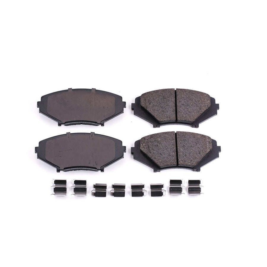 Power Stop Brake Kit Front For Mazda RX-8 2004-11 - Ceramic Brake Pads With Installation Hardware, 17-1009