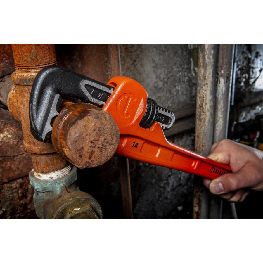 Crescent K9 Jaw Cast Iron Pipe Wrench - Hand Tool for Home Improvement, Mechanic, Plumbing & Repair - 14" - CIPW14