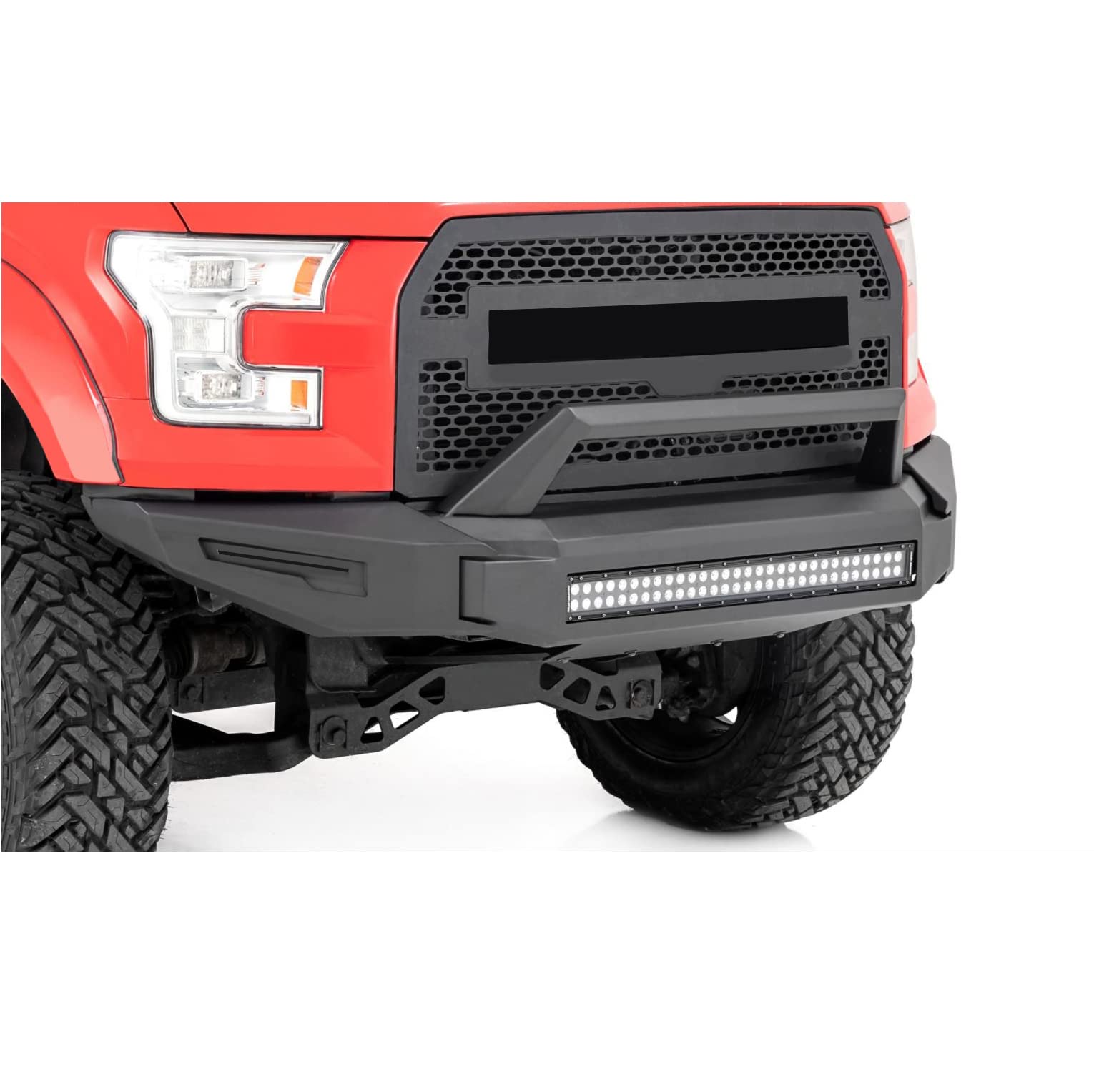 Heavy Duty Black Horse Armour II Modular Front Bumper Kit Matte Black Compatible with 2015-2017 Ford F-150-AFB-F116-K2