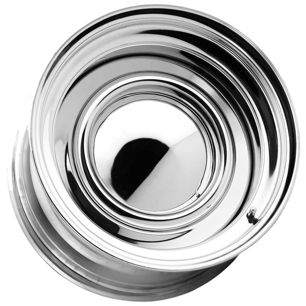 60 AWC Black Smoothie Wheel with Chrome (15 x 8. inches /5 x 108 mm, 12 mm Offset)