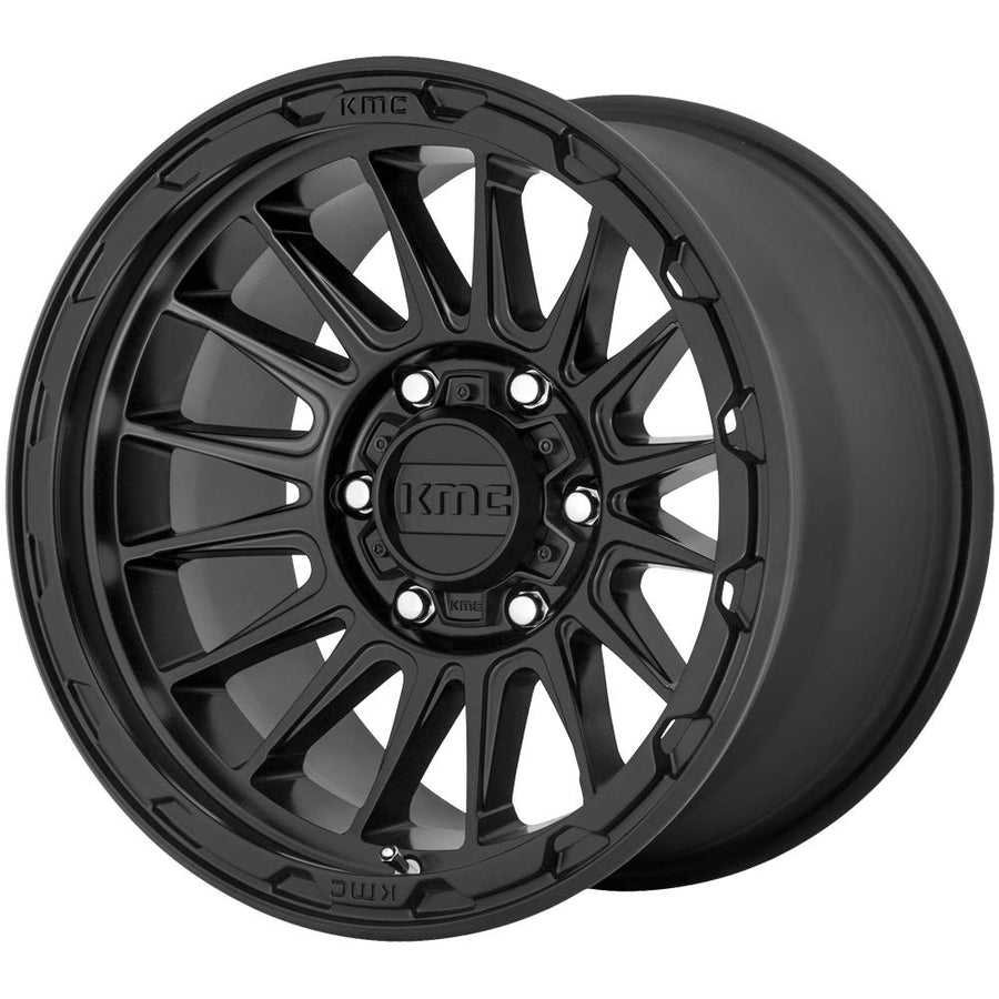 Satin Black KMC Impact Wheel with Aluminum (18 x 9. inches /6 x 114 mm, 18 mm Offset)