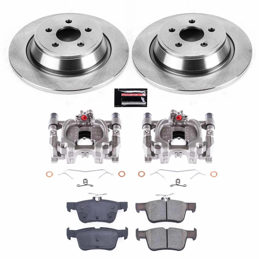 Power Stop KCOE7144A Rear Caliper Kit-OE Rotors, Ceramic Brake Pads, Calipers For Lincoln MKZ 2017-2020 Autospecailty [Model Specific]
