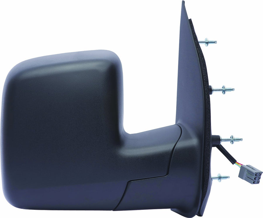 Fit System Mirror Passenger Side for Ford Econoline Van, Single Lens, Textured Black, Foldaway, Power